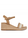 Tommy Hilfiger Espadrilės Mid Wedge Espad Webbing FW0FW09230 Smėlio