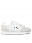 Calvin Klein Jeans Laisvalaikio batai Retro Runner Sock Lace Up Ny-Su YM0YM01326 Balta