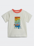 adidas Mar&scaron;kinėliai Graphic Print T-Shirt IB8607 Balta Regular Fit