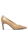 Tommy Hilfiger Auk&scaron;takulniai Squared Toe High Heel Lth Pump FW0FW09510 Smėlio