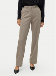 Vero Moda Medžiaginės kelnės Kawi 10319665 Smėlio Straight Fit