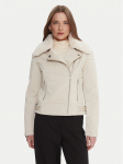 Guess Baikerių stiliaus striukė W5BL35 W2820 &Eacute;cru Regular Fit