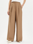 Weekend Max Mara Medžiaginės kelnės Diletta 2415131062 Ruda Wide Leg