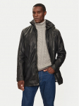 Serge Pariente Odinė striukė Parka Orio Juoda Regular Fit S