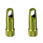 Ventilio užsukimai / kam&scaron;teliai FV (PRESTA) su raktu // aliuminis (žalia)