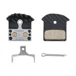 Diskinių stabdžių kaladėlės Shimano J04C-MF Metal pad with fin and spring with split pin (pora)