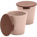 BIBS Cup Set puodelis su kam&scaron;teliu Blush 2 vnt.