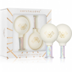 Crystallove Glass Facial Cupping Set masažo priemonių rinkinys veidui, kaklui ir krūtinei 2 vnt.