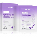 Notino Anti-Aging Bio-Cellulose Eye Patches Set with Coenzyme Q10 and Retinyl Palmitate paakių kaukė nuo rauk&scaron;lių akių sričiai