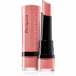 Bourjois Rouge Velvet The Lipstick matiniai lūpų dažai atspalvis 02 Flaming&rsquo; Rose 2,4 g