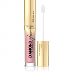 Eveline Cosmetics Diamond Glow žvilgus lūpų blizgis su hialurono rūg&scaron;timi atspalvis 08 Honey Glam 4,5 ml