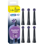 Oral-B iO Radiant White dantų &scaron;epetėlio pakaitinės galvutės su balinamosiomis medžiagomis Black 6 vnt.