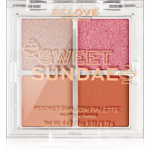 Revolution Relove Pocket Palette akių &scaron;e&scaron;ėlių paletė atspalvis Sweet Sundae 4x0.72 g