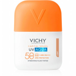 Vichy Capital Soleil UV Aqua apsauginis veido fluidas su atspalviu drėkinamojo poveikio SPF 50 50 ml