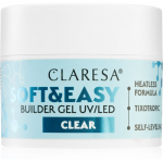 Claresa Soft&Easy Builder Gel gelis, nagų lako pagrindas nagams atspalvis Clear 45 g