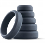 Boners Wide žiedų rinkinys black 6 vnt.