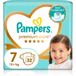 Pampers Premium Care Size 7 vienkartinės sauskelnės 15+ kg 32 vnt.