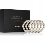 Notino Silk Collection Small Scrunchie Set &scaron;ilkinių plaukų gumyčių rinkinys atspalvis Cream