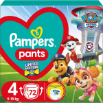 Pampers Pants Paw Patrol Size 4 vienkartinės sauskelnės-kelnaitės 9-15 kg 72 vnt.