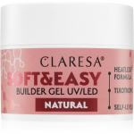 Claresa Soft&Easy Builder Gel gelis, nagų lako pagrindas nagams atspalvis Natural 12 g