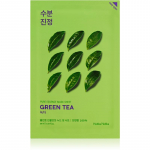 Holika Holika Pure Essence Green Tea maitinamoji tekstilinė veido kaukė jautriai ir paraudusiai odai 23 ml
