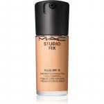 MAC Cosmetics Studio Fix Fluid SPF 15 24HR Matte Foundation + Oil Control matinis makiažo pagrindas SPF 15 atspalvis N6.5 30 ml