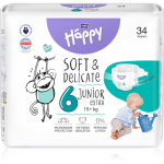 BELLA Baby Happy Soft&Delicate vienkartinės sauskelnės Junior Extra 15+ kg 34 vnt.