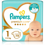 Pampers Premium Care Size 1 vienkartinės sauskelnės 2-5 kg 72 vnt.