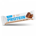 Baltyminis batonėlis be gliuteno su nugato skoniu ir pieniniu &scaron;okoladu Maxsport, 50 g