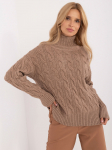 Megztinis-AT-SW-23445.00-tamsiai smėlio spalvos