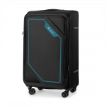 Vidutinis lagaminas M 23 Solier SOFTFLEX STL2240 - juodas ir žalia