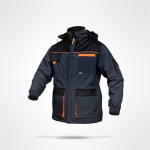 Darbinė pa&scaron;iltinta striukė ilga  S1158-M
