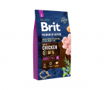 Sausas maistas mažų veislių suaugusiems &scaron;unims su vi&scaron;tiena S 3 kg Brit Premium By Nature Adult
