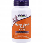 NOW Alpha Lipoic Acid 100mg  60 kaps.  Alfa lipoinė rūg&scaron;tis