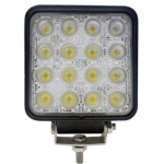 Žibintas LED 12/24V,FK-4049-48W kvadratinis 110x110x72mm