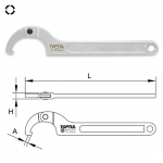 Raktas veržlėms su i&scaron;drožomis AEEX1A80 50-80mm