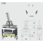 Jungiklis 2 pad. su fik.2k.varžt.250V 15A T511B ON-OFF