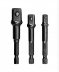 Adapterių suktuvui rink.1/4"+3/8"+1/2" 3vnt