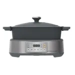 Daugiafunkcinis puodas Wartmann&reg; WM-2401 MC, su ketaus puodu, 5.5 L, juodas