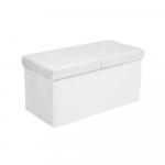 Tvirtas lengvas mink&scaron;tasuolis su daiktadėže | 76 x 38 x 38 cm | 300 kg | Balta