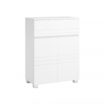 Baltos spalvos pastatoma vonios spintelė 80cm