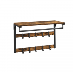 Sieninė paltų kabykla su vir&scaron;utine lentyna