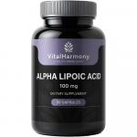 VitalHarmony alfa lipoinė rūg&scaron;tis 100 mg, 90 kapsulių