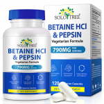 Betainas HCI ir pepsinas vir&scaron;kinimui 650 mg/140 mg, 120 kapsulių