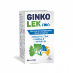 Fortex Ginkolek Trio smegenų funkcijai, atminčiai ir koncentracijai, 60 mink&scaron;tųjų kapsulių