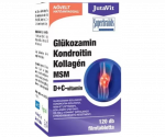 JutaVit Gliukozaminas + chondroitinas + MSM + kolagenas + vitaminai C ir D, 120 tablečių