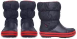 Crocs&trade; Winter Puff Boot Kid’s Navy/Red - 27