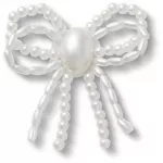 Crocs&trade; Crocs White Pearl Beaded Bow 198445238109 Crocs White Pearl Beaded Bow 198445238109 - One size