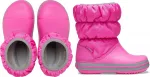 Crocs&trade; Winter Puff Boot Kid’s Electric Pink/Light Grey - 27