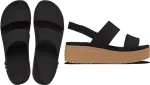 Crocs&trade; Brooklyn Low Wedge Womens Black/Cashew - 39,5